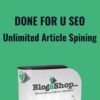 Done For U SEO and Unlimited Article Spining » Courses[GB]