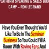 Platform Speaking & Sales Boot  Camp