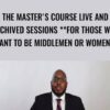 The Masters Course Live and Archived Sessions For those who want to be middlemen or women » Courses[GB]