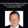 Audio and Video Critical Financial Statement Analysis from a Lawyers Perspective with Ed Adams » Courses[GB]